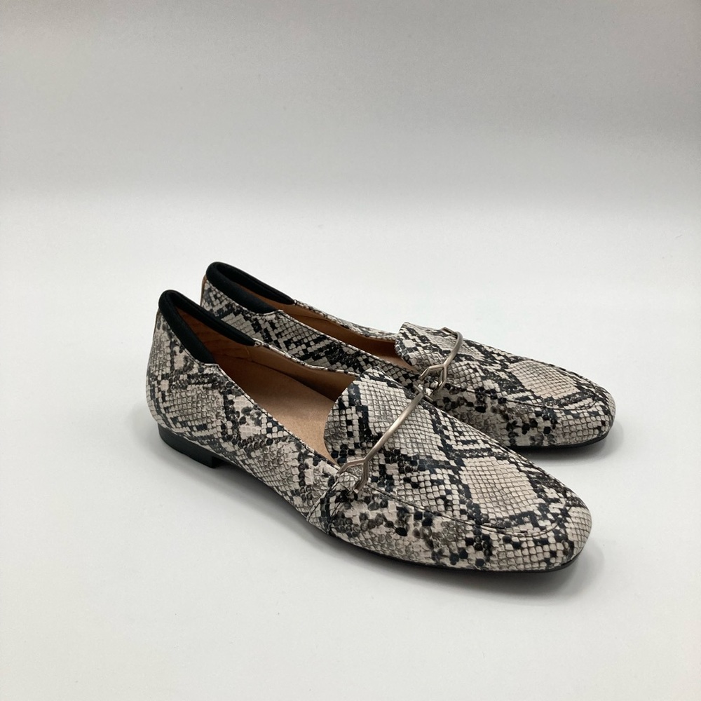 Dr. Scholl's Black and White Snake Print Loafers - Picture 4 of 11